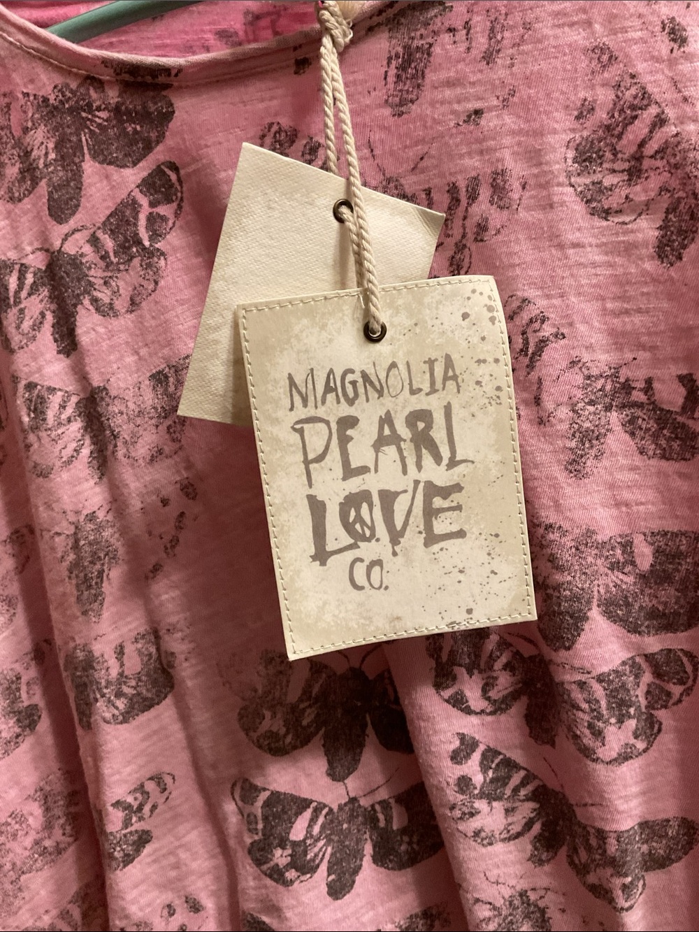 Magnolia Pearl Pink Butterfly Print Long Sleeve Tee - Picture 3 of 3